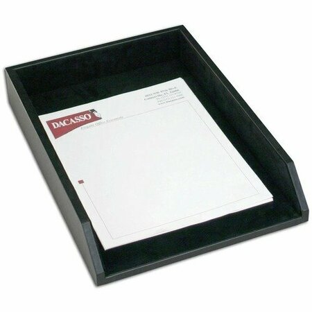 DACASSO Letter Tray, Front Load, 10-3/5inWx15-1/10inLx2inH, Black DACA1005